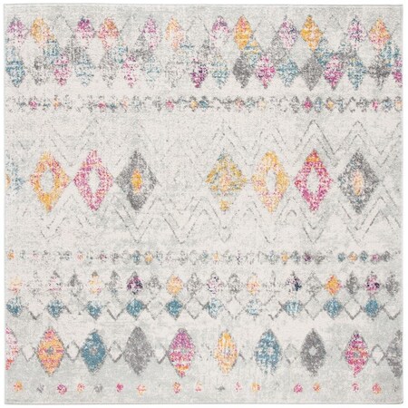 Safavieh 4 x 4 ft. Madison 700 Power Loomed Square Area Rug Grey & Gold MAD798H-4SQ